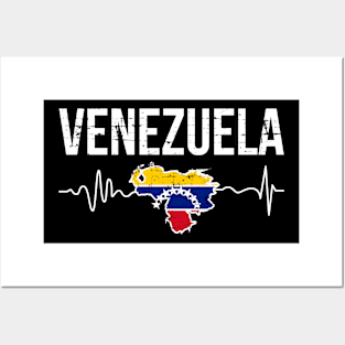 I'm American My Heart Beats for Venezuela T-Shirt Heartbeat Posters and Art